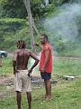 Rasta man trying to sell a lobster